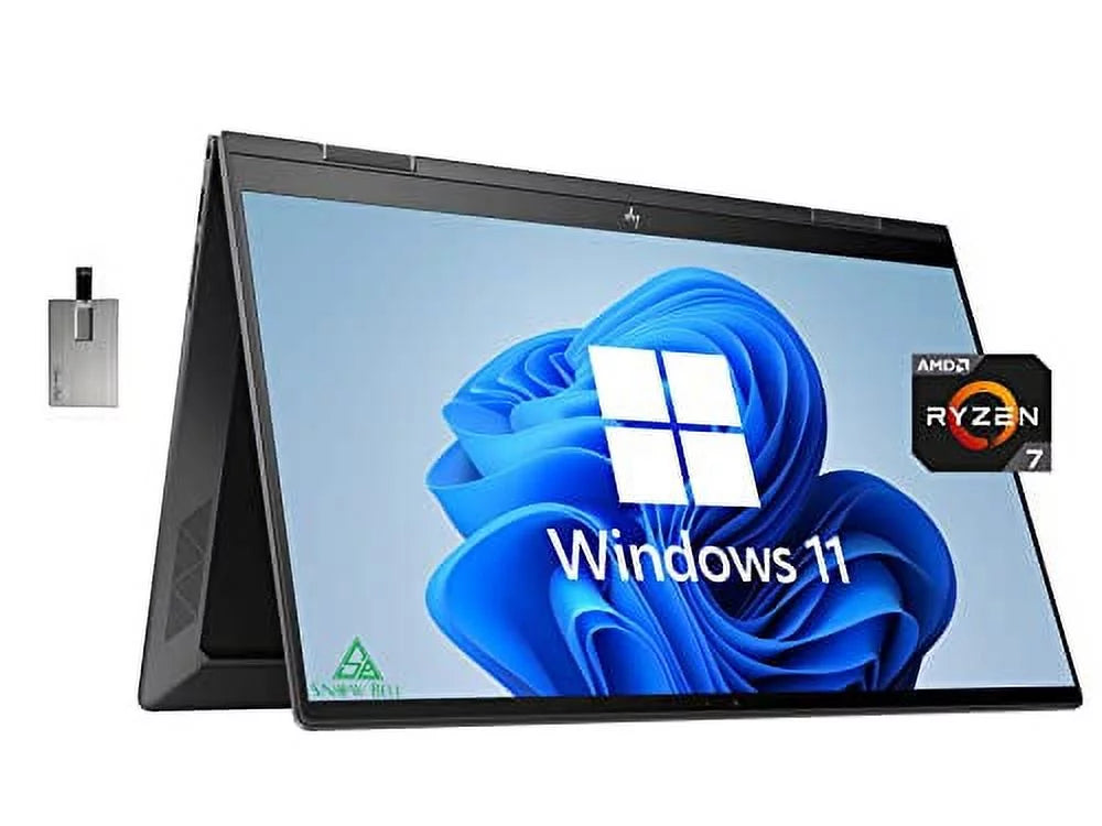 15.6" True x360 RAM, Touchscreen USB Vision Black, Backlit SSD, Camera, Laptop, IR AMD AMD 2022 Ryzen PCIe Radeon 7 11, HP Win 2-in-1 Graphics, 2TB 64GB Keyboard, Envy 5825U, 5MP 32GB Card