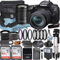 ZeeTech EOS Telephoto Pieces USM Tripod Lens + + SanDisk 2 Camera with 90D 18-135mm 64GB Case DSLR + + Bundle + Card Canon Accessory IS