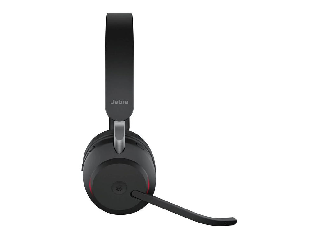 Jabra with Stand USB-C Connector Teams - Evolve2 USB-C - Circumaural Headset MS Black Charging 65 Stereo