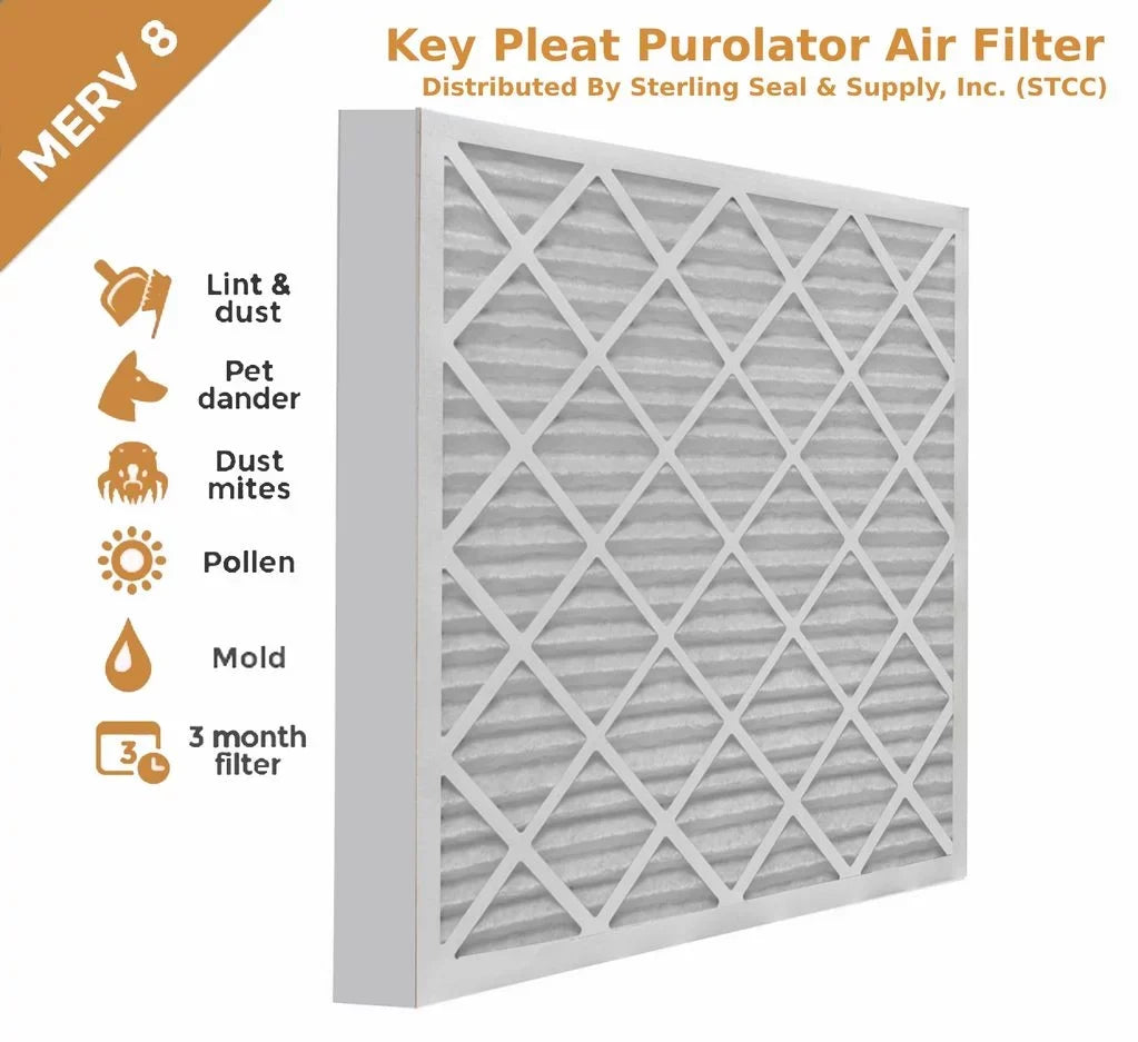 Filter Pack) - MERV Purolator Pleat Air 8 (6 18x25x2 Key
