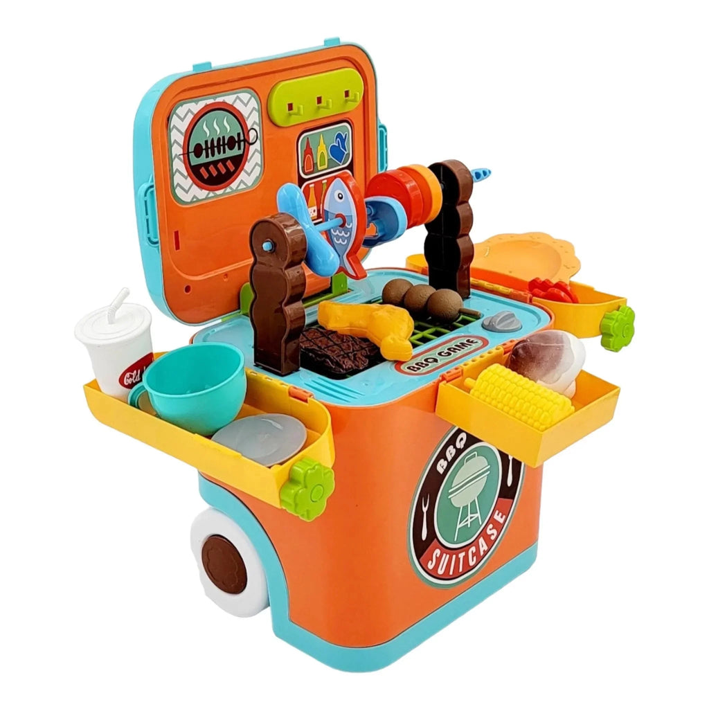 Set Grill for Interactive Universe GN Toy Kids Play 3+ Pretend Outside n Pack Ages Play BBQ Kitchen
