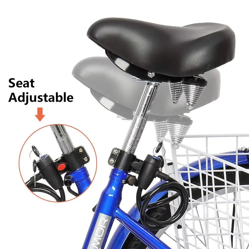 Bike, Men's Adult Wheel Blue Women's Tricycle SalonMore 26-Inch
