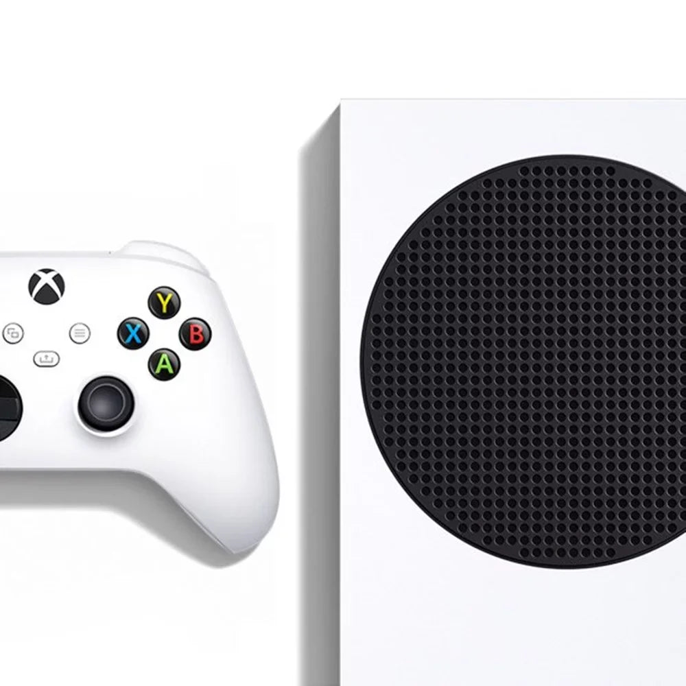 Xbox Silicone Controller, more Xbox All-Digital Resolution, Up Skin 512 Console 1440p to Wi-Fi, with GB Wireless Series S (Disc-Free Cover 120FPS, and Microsoft One Controller Gaming), White