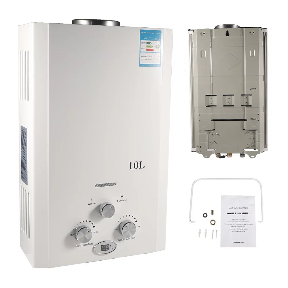 w/Shower 10L G PEH Head Hot Gas Heater · Natural Kitchen Boiler Instant Liquid Tankless