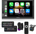 Din 7 Car MP5 Apple Double Tagital Mirror Touch Screen &Android Auto, Player, Backup Inch Bluetooth, Link LCD HD Camera, Stereo Carplay with