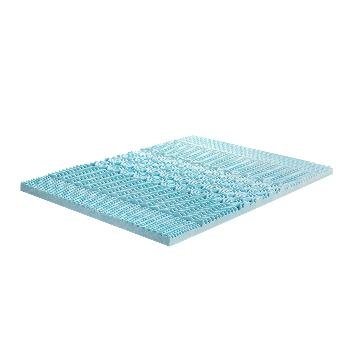 Zinus Topper, Foam Gel Cooling 2" Sensations Mattress Green Full Spa by Zoned Memory Support Tea