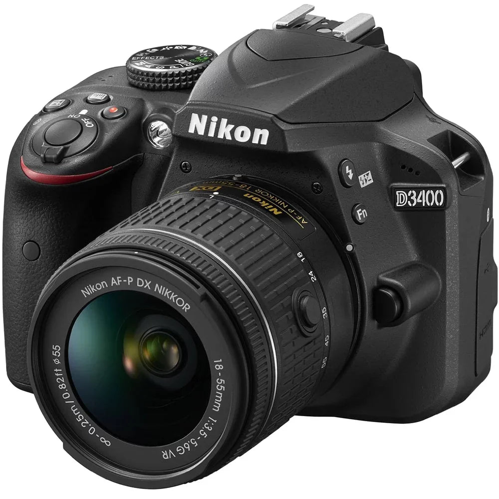 (Refurbished) Camera Nikon Restored Kit MP D3400 Lens with 24.2 18-55mm 1571B (Black) DSLR VR