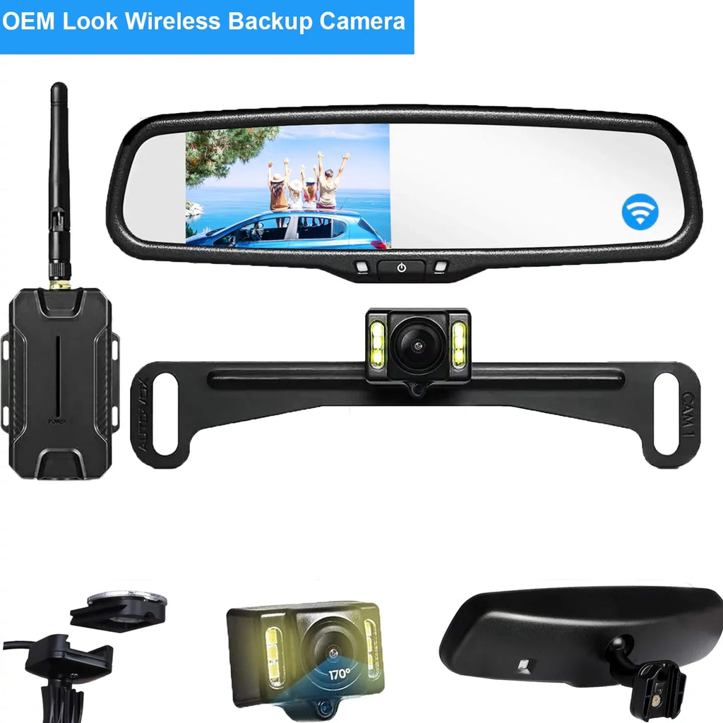 Vehicles View Auto-Vox Wireless Mirror Trucks, Night (T1400U) Super Backup for Camera Oem Reversing Backup Look Camera System Car Vision Rear for Camera