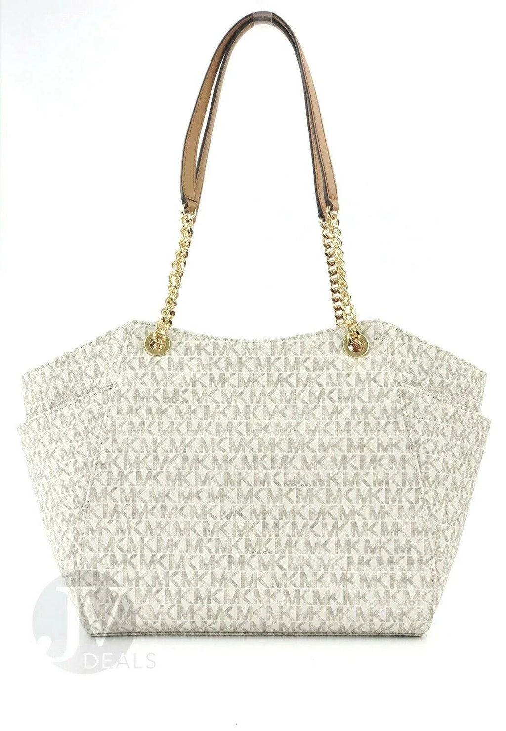 Large Leather Tote Shoulder Kors Set Michael Chain Jet Bag