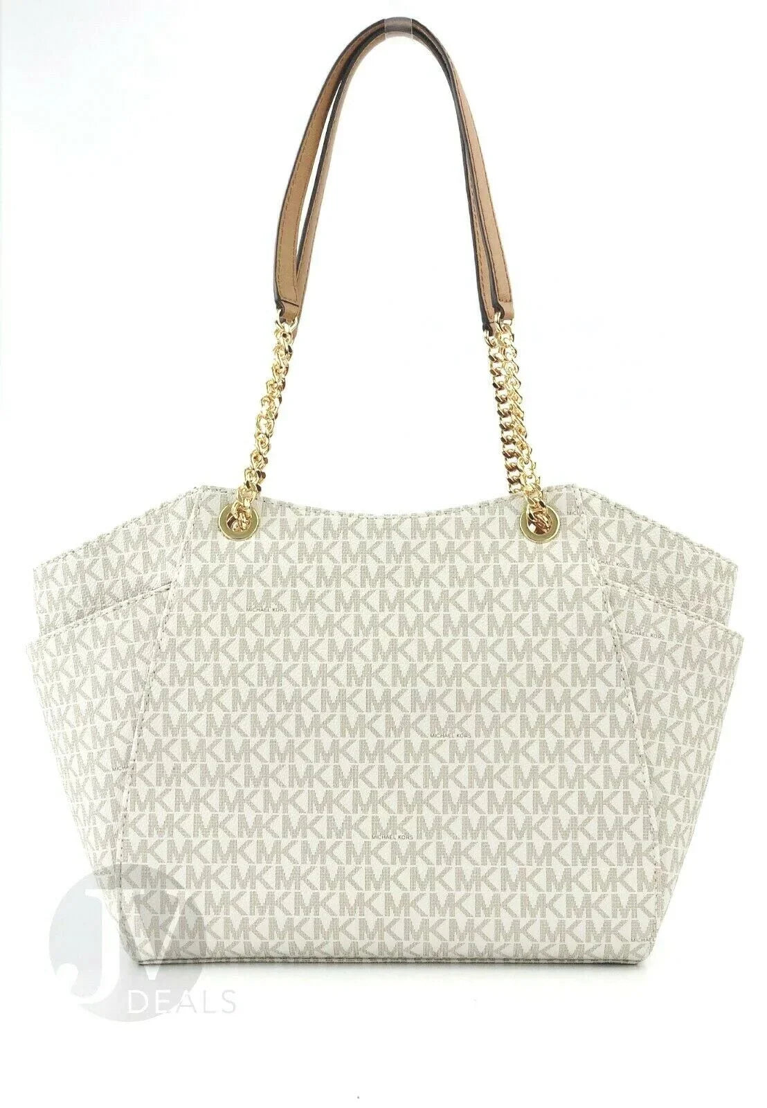 Large Leather Tote Shoulder Kors Set Michael Chain Jet Bag