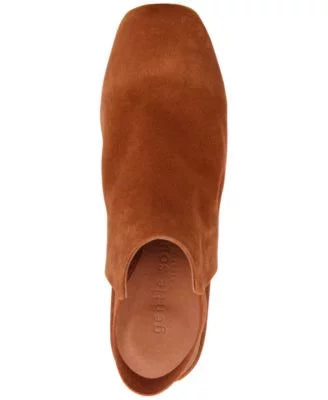 Ankle  Slingback Wedge COLE 9 Slip Leather Toe Shootie Gentle KENNETH Souls M Brown Strap Square GENTLE SOULS Luggage Cushioned On Estu