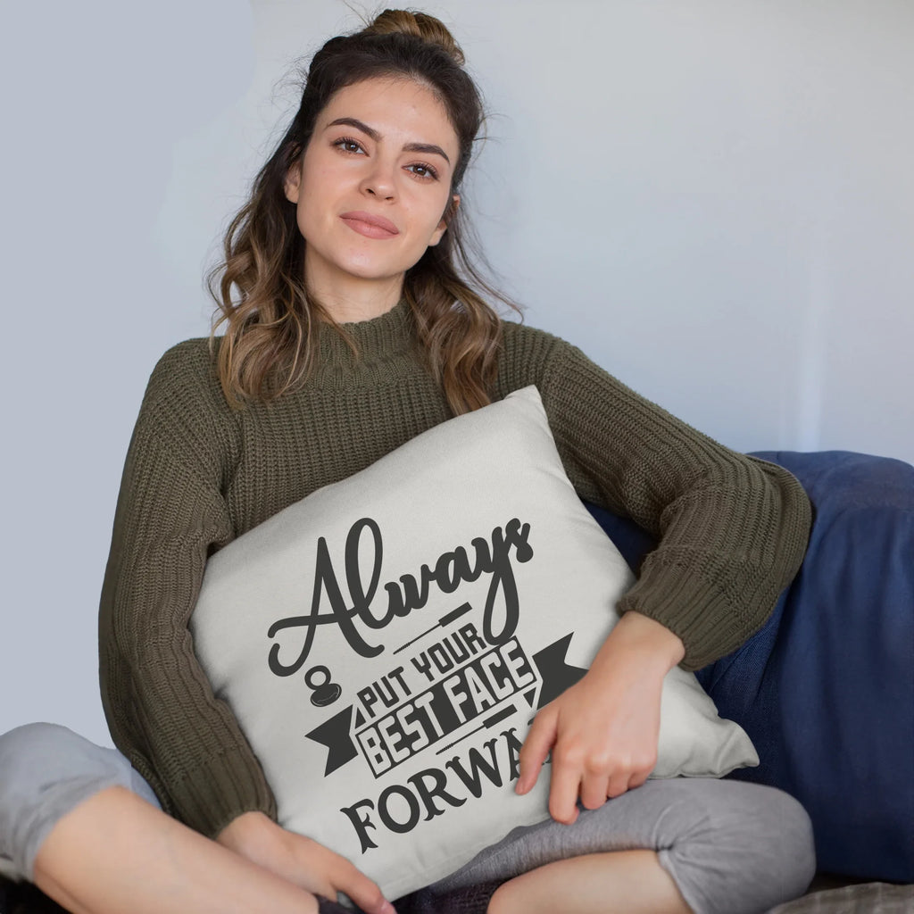 Gift Wisdom Artist or Always Cover, Lovers, Forward, IN Beauty Words Your Best Themed of Makeup for Makeup White Pillow 20X20 Put Cosmetologist, for Face - Merch