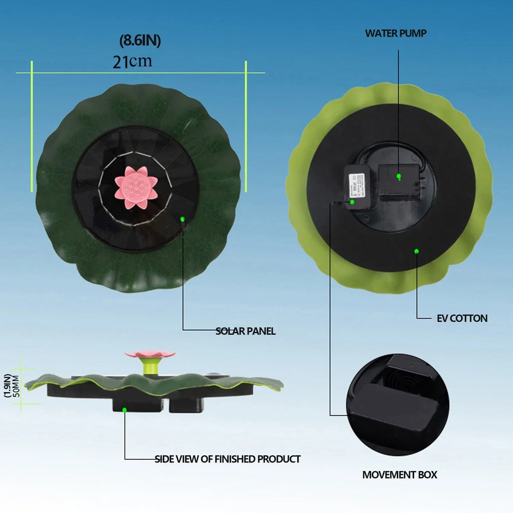 Solar Pond Imitation Sun Swimming Fountains Sprinkler Pool Controlled Motion For Garden Flower