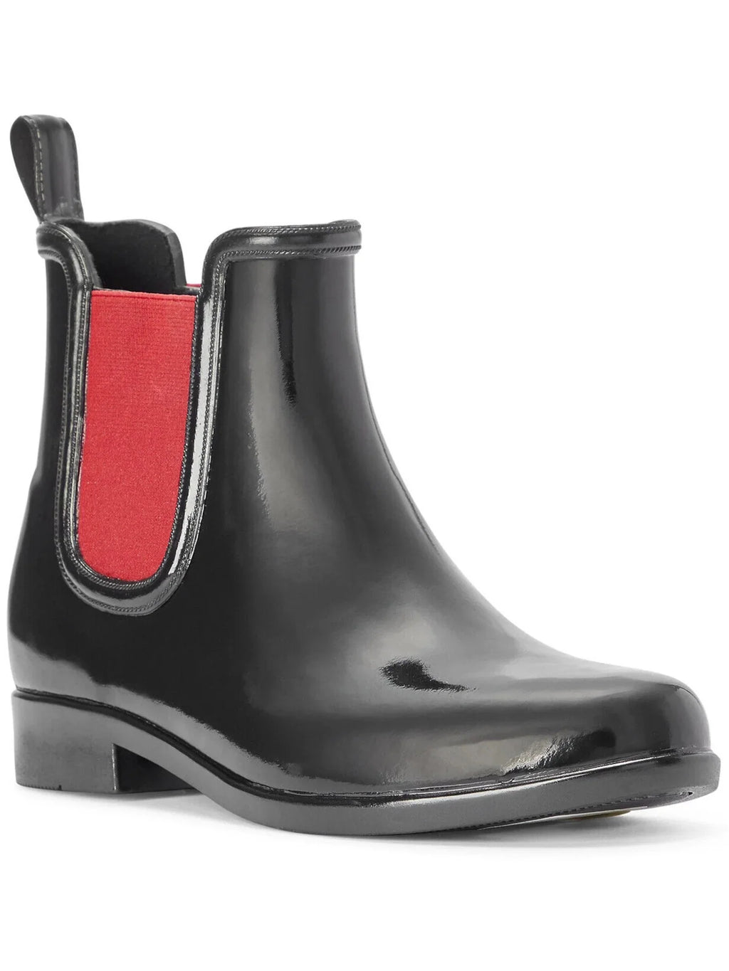 LAUREN Goring Logo Heel Boots Round Tally LAUREN Removable Toe Rain Insole Block  Tab Black RALPH B Pull 6