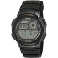 Resin Time with World Men's Black Strap Watch Sport Casio AE1000W-1AVCF