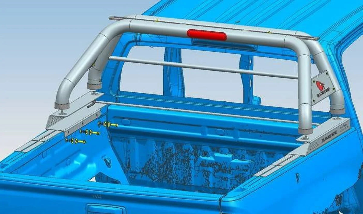 Tubular Bed Bar Black Horse Steel Truck RBB22 Offroad Coated Powder