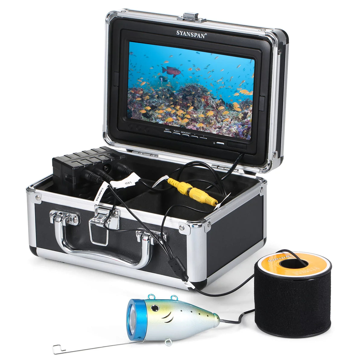 Display 12L-EDS Display LCD 7Inch/9Inch LCD IP68 Camera Boat Underwater Boat 15M/30M/50M Fish QAHM 15M/30M/50M BUZHI Cable 7Inch/9Inch 15M/30M/50M Display Cable Ice camera,Sea Fish Carevas Lake Lake