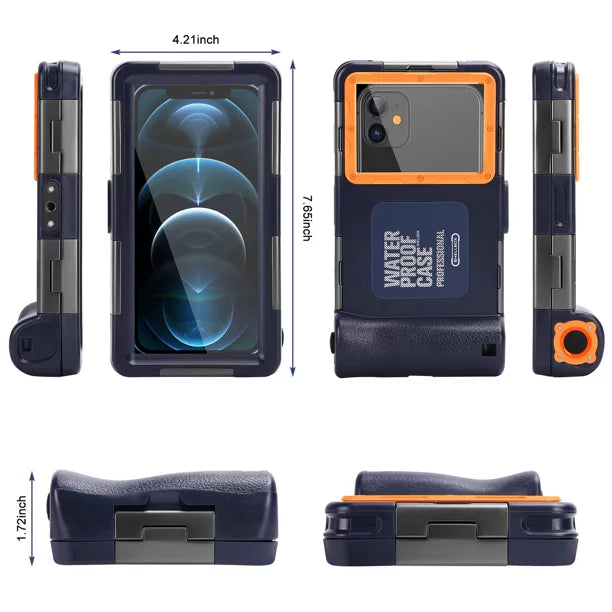 LCD to Liquidproof K7 Snorkeling Video UrbanX Underwater Lanyard And Protective with Inch Surfing Diving Professional Up Lenovo for Case Phones all 6.9 Swimming Housing [15m/50ft] Photo