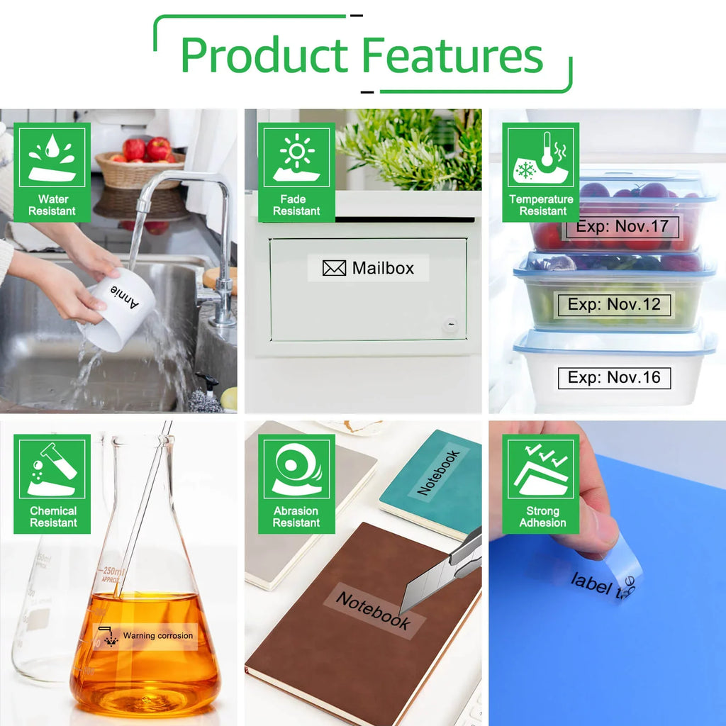 TZ x Label for P-touch Black ID 30PK Flexible 8m on TZe-FX131 TZ-FX131 Cable Brother 12mm Clear TZ-131 Wire Compatible GREENCYCLE TZe-131 TZe Tape