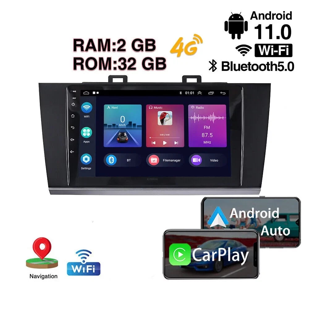 Your 9IN Commutes with Audio Carplay High-Quality Streaming Upgrade Subaru Outback GPS Touchscreen Optimize Daily Android Legacy