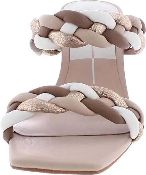 Dolce Stella Paily (Natural Stella, Multi On Multi Vita Heeled Sandals Straps 12) Slip Natural Braided