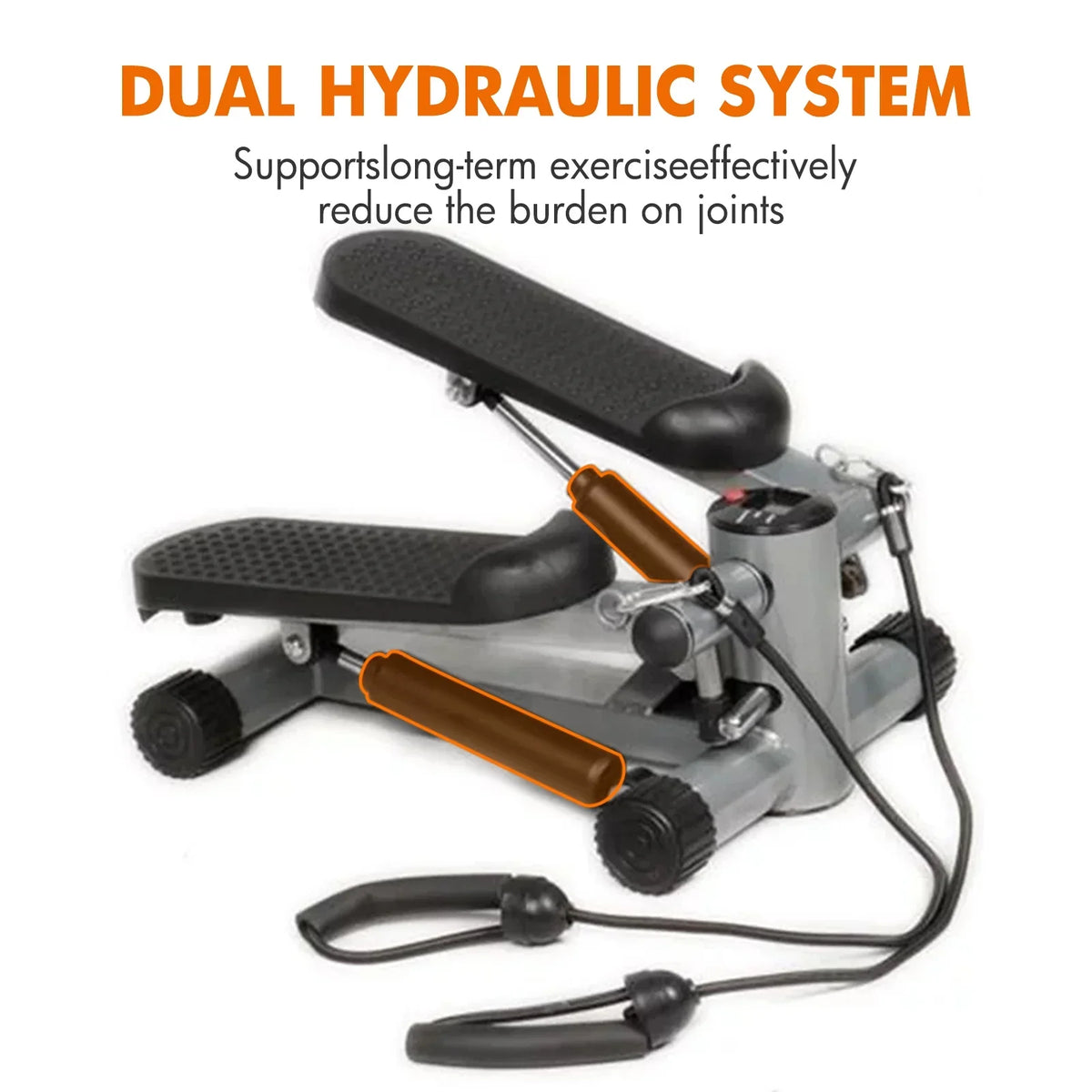 Equipment Bands, Resistance Height Stride Gray with for Exercise, Stepper Cardio Stepper Stair Stepper Mini Adjustable