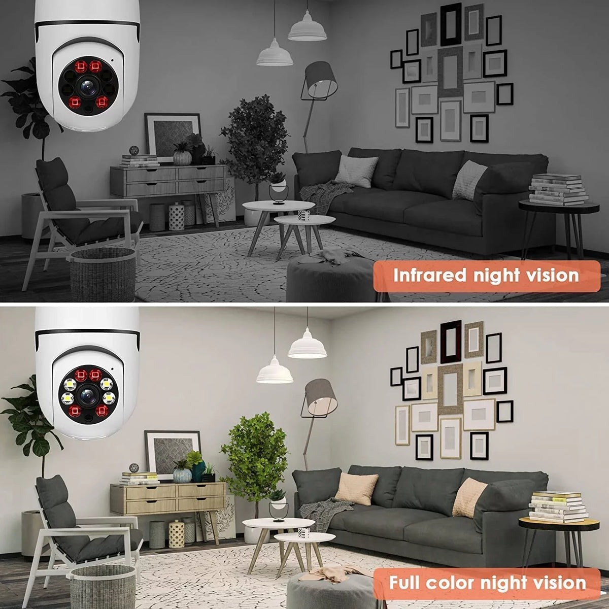 & E27 Security Security, Camera Bulb 1080p WiFi System , Outdoor, Cameras Camera Indoor Wireless Cameras 5G 2Pcs Home 2.4GHz Wireless Light for Security