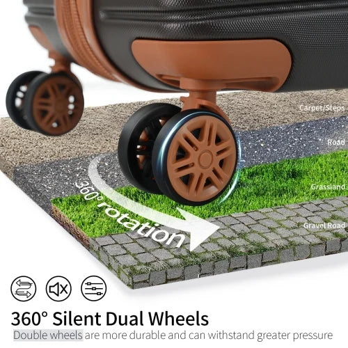 Travel with Piece TSA for Women Luggage Packing 4 Men Hard ABS Luggage Wheels Expandable Set Cubes, Set, 4 Shell Spinner Suitcase Lightweight Lock,