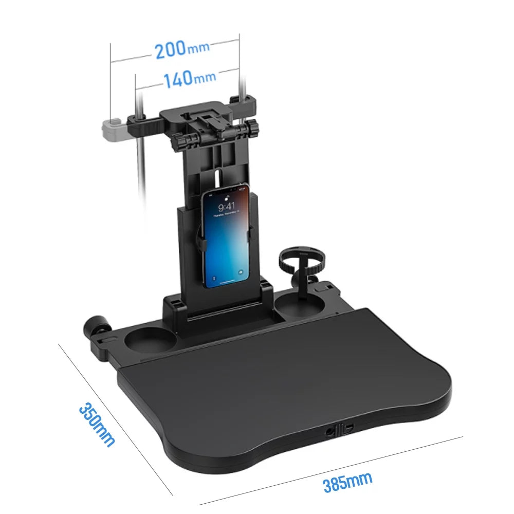 Travel Writing, Tray - Back for with Car Ideal Eating Foldable, Holder Multifunctional Phone Design Working, - Table: Black Adjustable Seat Convenient