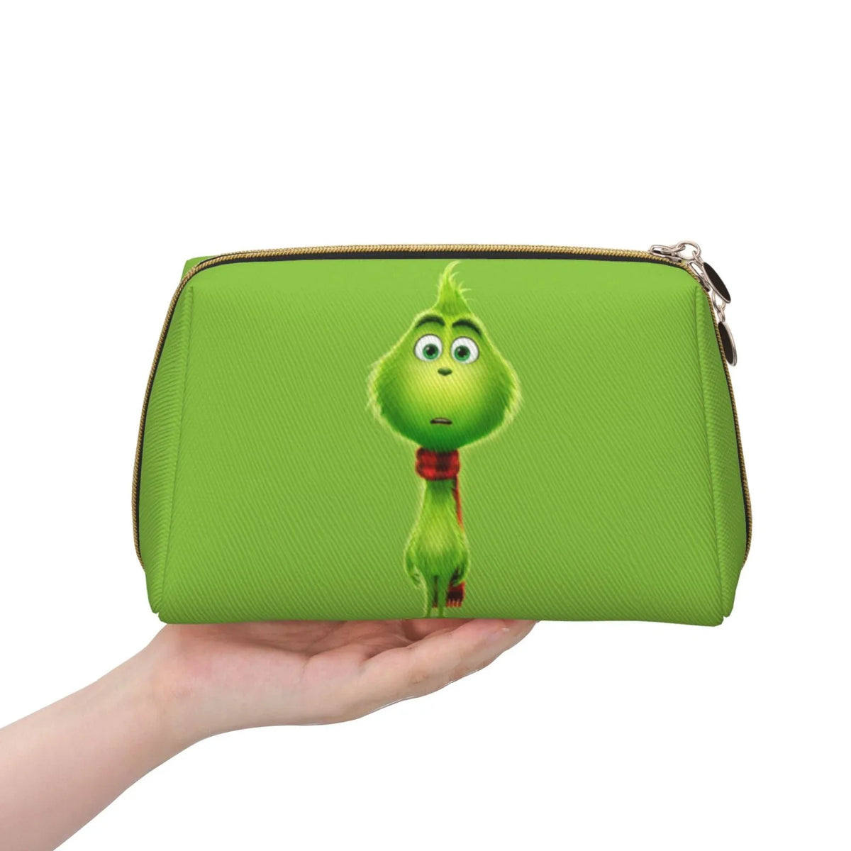 Travel Bag Makeup Organizer Portable Storage Gift Cartoon Purse Pouch Cosmetic Toiletry Bag Grinch Leather