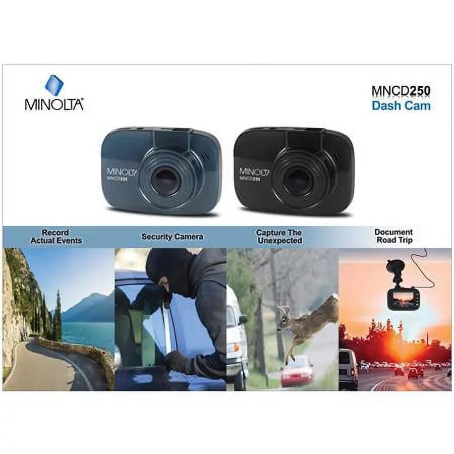 LCD Full HD Screen Cam, 12MP MNCD250 Dash Black 2.2"