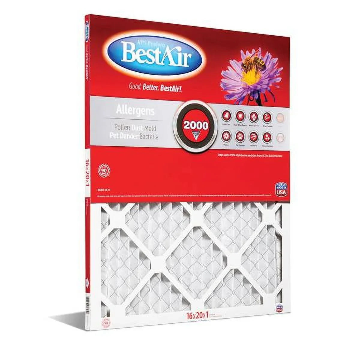 MERV Furnace BestAir 11 AC Filters 16"x20"x1"