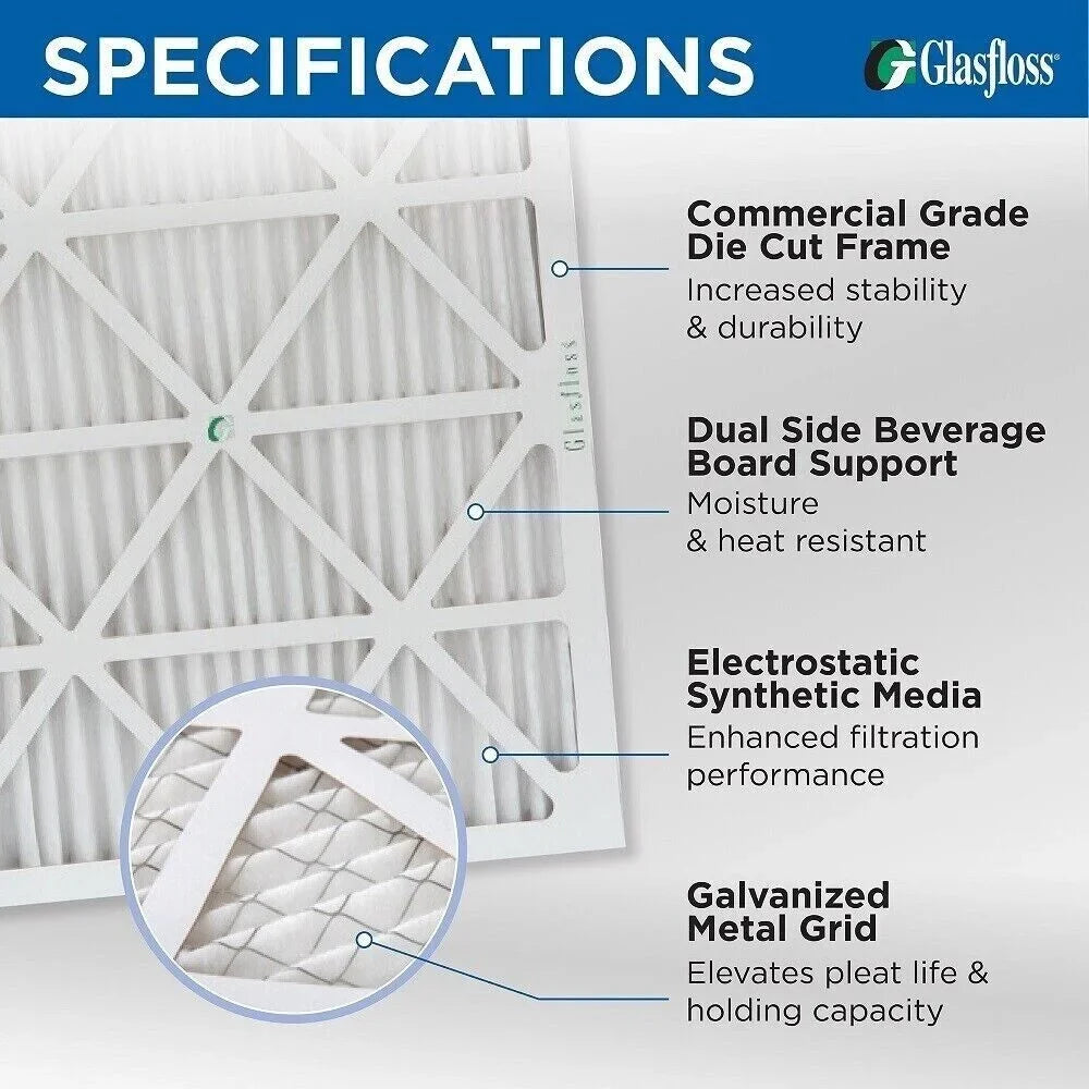 Pack 12 10 x Pleated Filters & Furnace of Merv 1 20 AC for x 18 Air