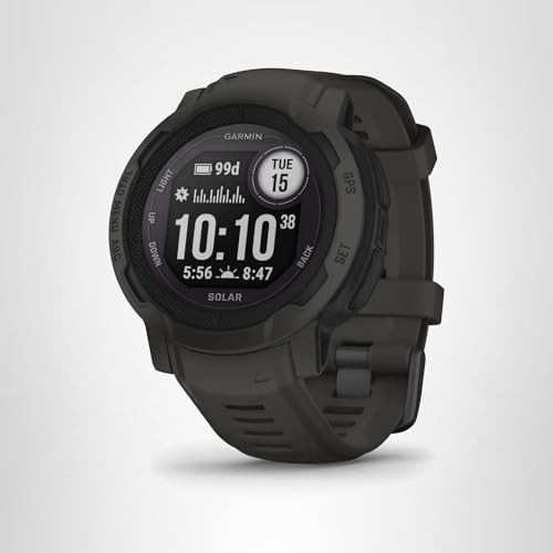 Garmin Instinct 2 Solar, Smaller-Sized Rugged Outdoor Watch with GPS, with Solar Charging Capabilities, Built for All Elements, Multi-GNSS Support