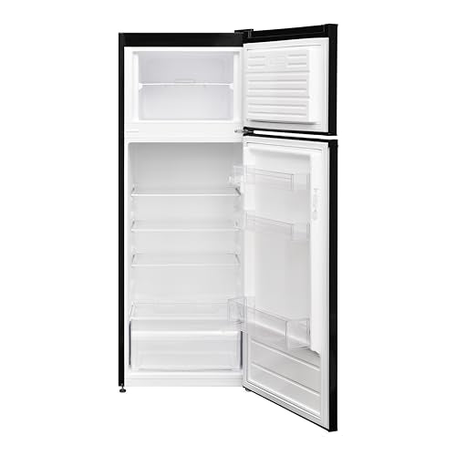 Frigidaire, 2 Door Apartment Size Refrigerator with Freezer, 7.5 cu ft, Adjustable Spill-Proof Shelves, Door & Crisper Bins, Platinum Silver, Garage