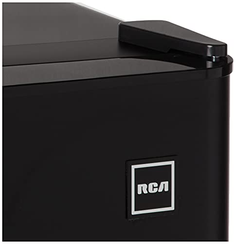 RCA - 2-Door - Compact Refrigerator/Freezer - Reversible Doors - Adjustable Thermostat - 3.2 Cu. Ft. - Black,