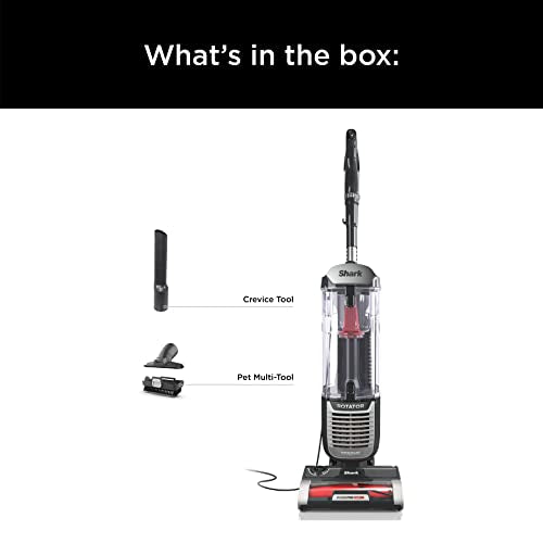 Shark NV501 Rotator Professional Lift-Away Upright Vacuum with HEPA Filter, Swivel Steering, LED Headlights, Wide Upholstery Tool, Dusting Brush &