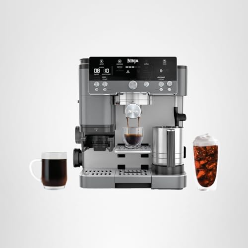 Ninja Luxe Caf 3-in-1 Espresso, Drip Coffee and Cold Brew Machine | Intergrated Coffee Grinder, Milk Frother, Assisted Tamper & Built-In Espresso