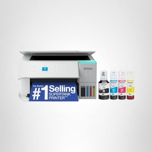 Epson EcoTank ET-2980 Wireless All-in-One Color Supertank Printer with up to 3 Years of Ink, Refillable Tanks, Perfect for Home, 15 PPM, 1.44" Color