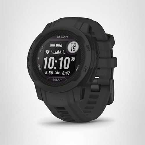 Garmin Instinct 2 Solar, Smaller-Sized Rugged Outdoor Watch with GPS, with Solar Charging Capabilities, Built for All Elements, Multi-GNSS Support