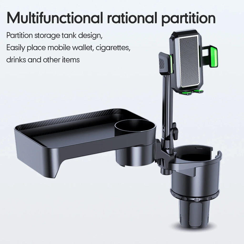 Auto Holder, Adjustable Convenient for Car Seat Front Mobile S, Tray, Back OWSOO Phone Organizer, Expander with Base, Rotation Car 360° Cup Multifunctional Size Holder, Travel