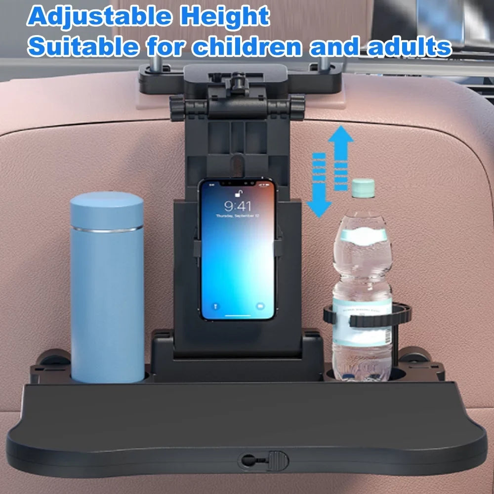 Travel Writing, Tray - Back for with Car Ideal Eating Foldable, Holder Multifunctional Phone Design Working, - Table: Black Adjustable Seat Convenient