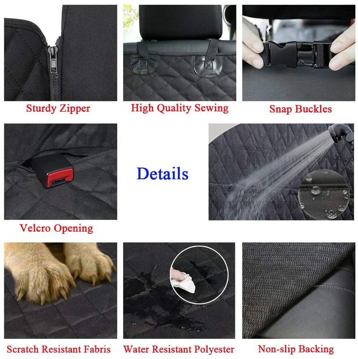 Hammock & Car Back Cars Liquidproof Protection Scratchproof Dogs Dog Seat, with Seat Dog Trucks for Car Cover Dog Window, Mesh SUVs Covers Cover