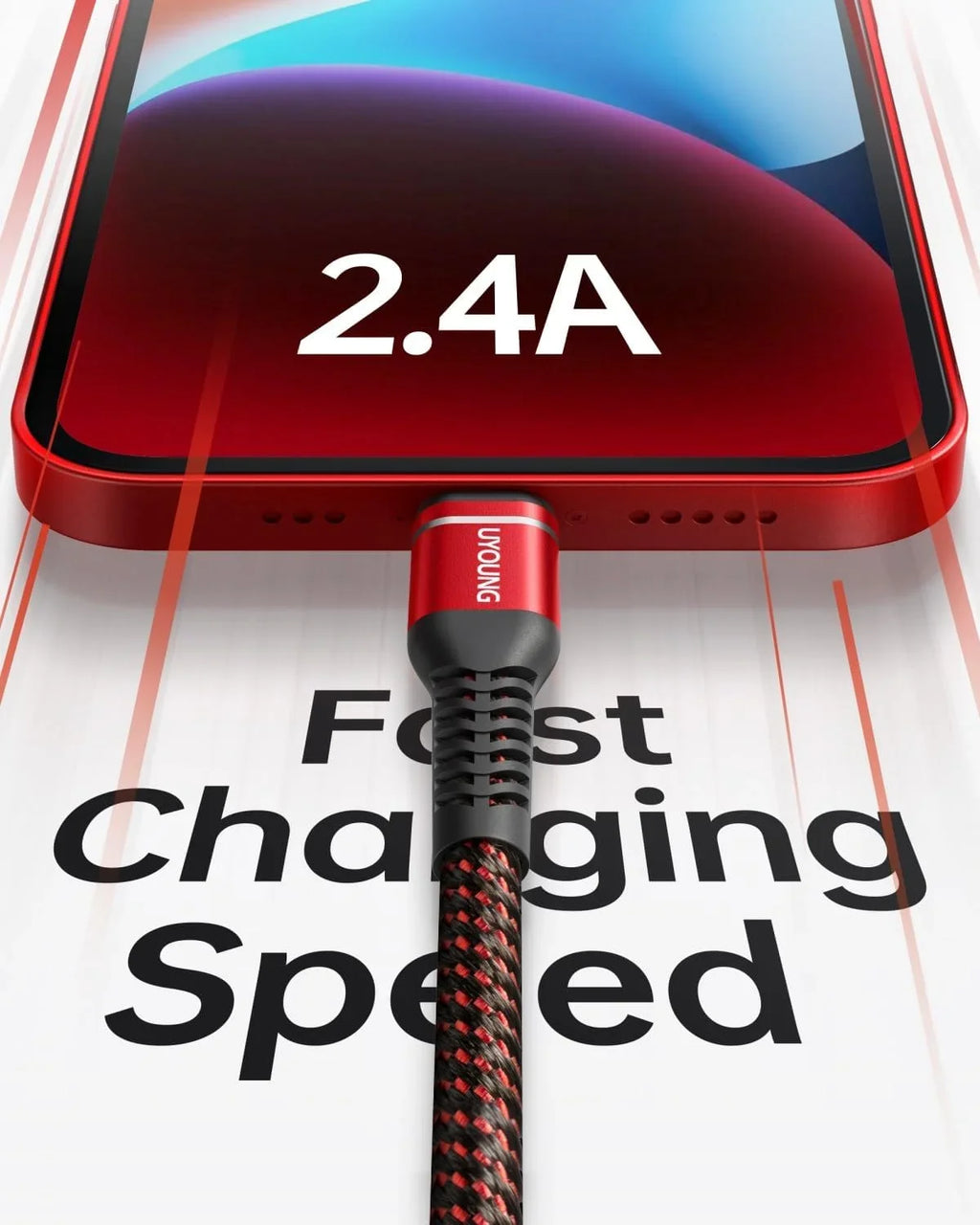 iPhone Braided Max/8/7/6/5S/SE, Pro/Mini/Air(Red) 10 iPad Charger Charging Long Charger Foot Unbreakable Red 10 Cord Compatible USB with ft 11/X/XS/XR/XS Cord iPhone 3Pack Nylon Fast iPhone