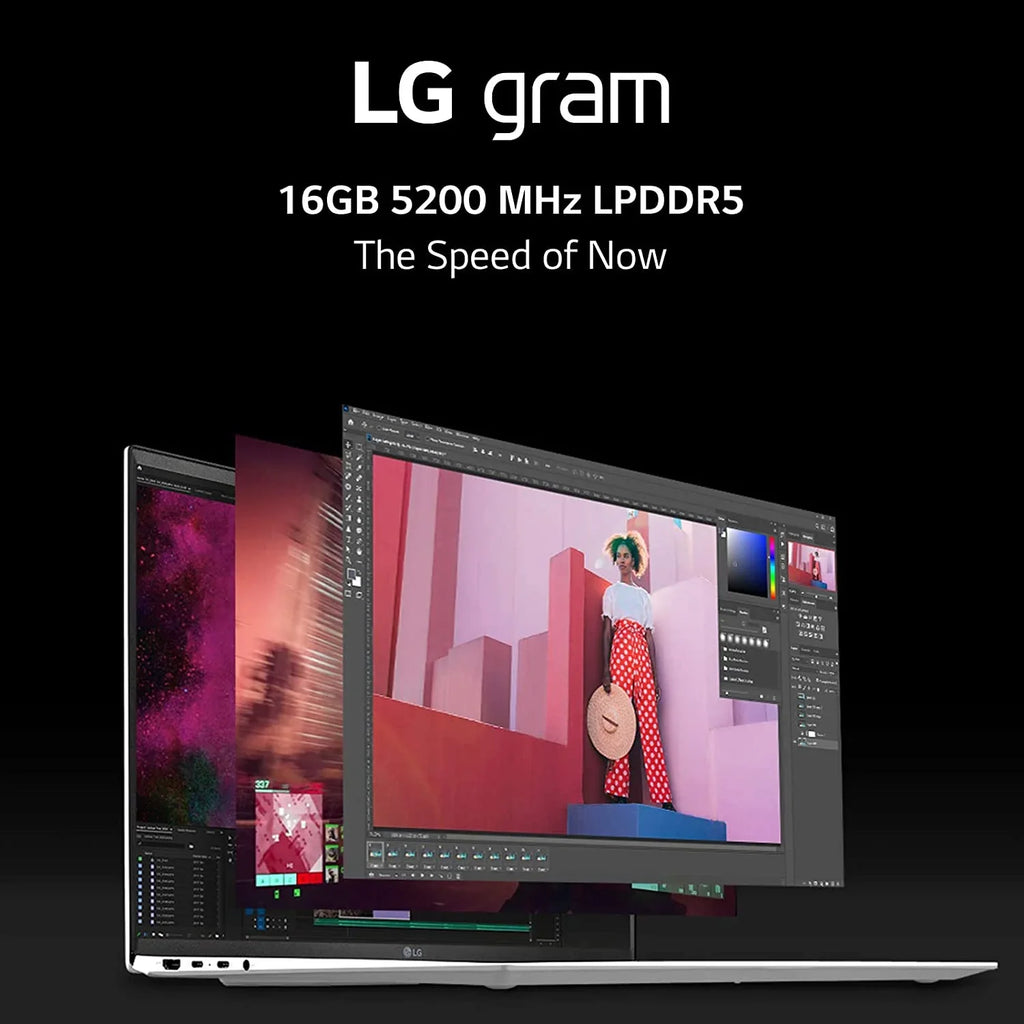 Display, gram 14Z90Q Evo 1200 Webcam, 14" RAM, IPS 16GB x Black 12th 512GB Gen 6E, LG (2022) Windows11, 1920 Open Box Thunderbolt SSD, 4, Wi-Fi LPDDR5 FHD Intel Laptop, i7-1260P, Ultra Lightweight