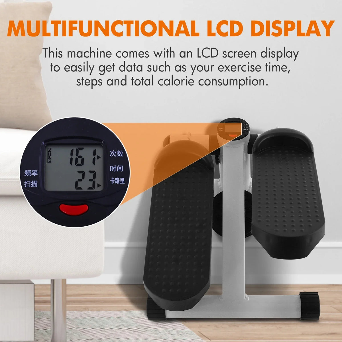 Equipment Bands, Resistance Height Stride Gray with for Exercise, Stepper Cardio Stepper Stair Stepper Mini Adjustable