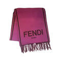 Grey Scarf Fendi Roma Cashmere FXT322 Purple Logo