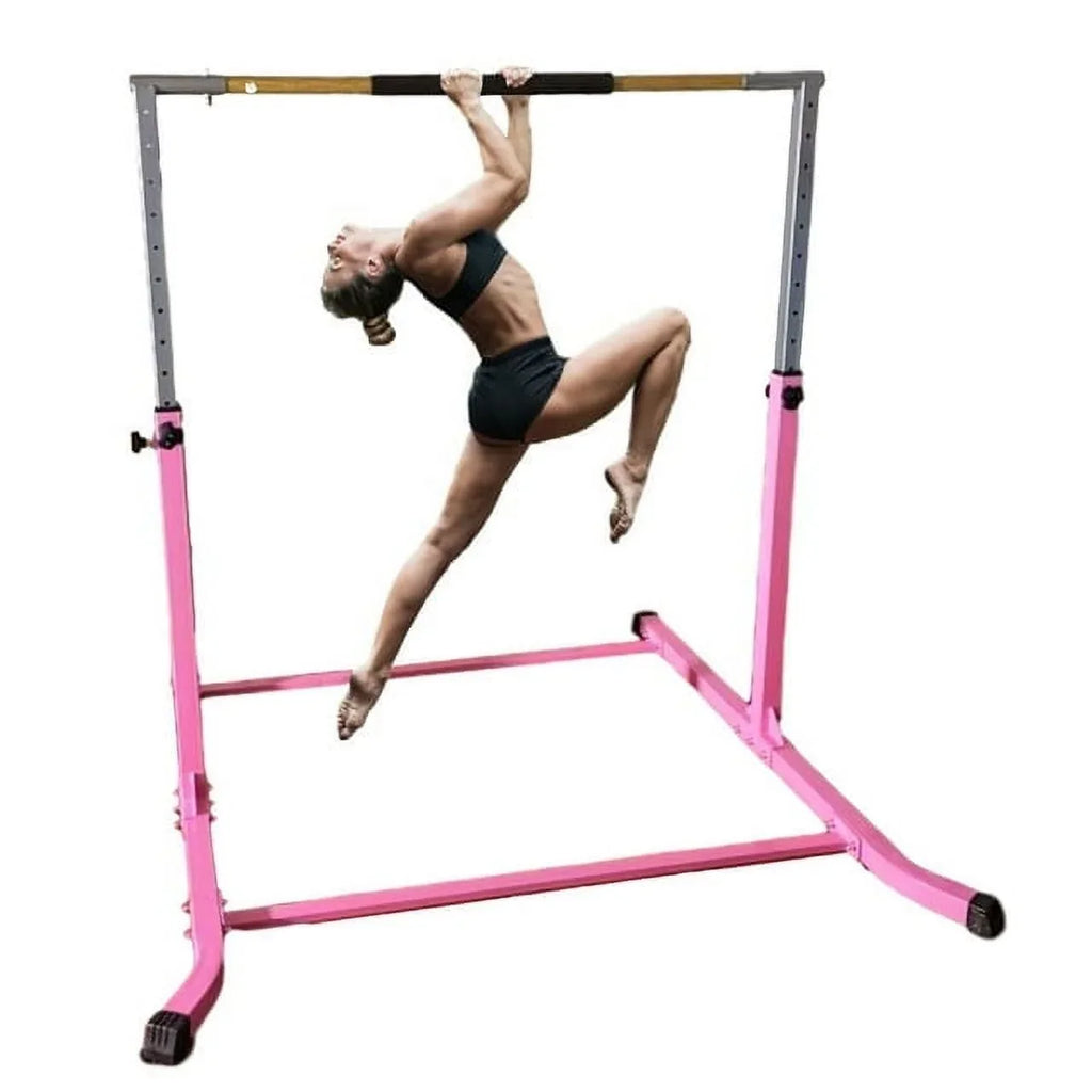 FT Duty, Heavy Height Training Kip - Cushioned Junior Fitness Bar, to Pro-Gymnastics Hand - Bar for Kids Pink Adjustable 5 Up