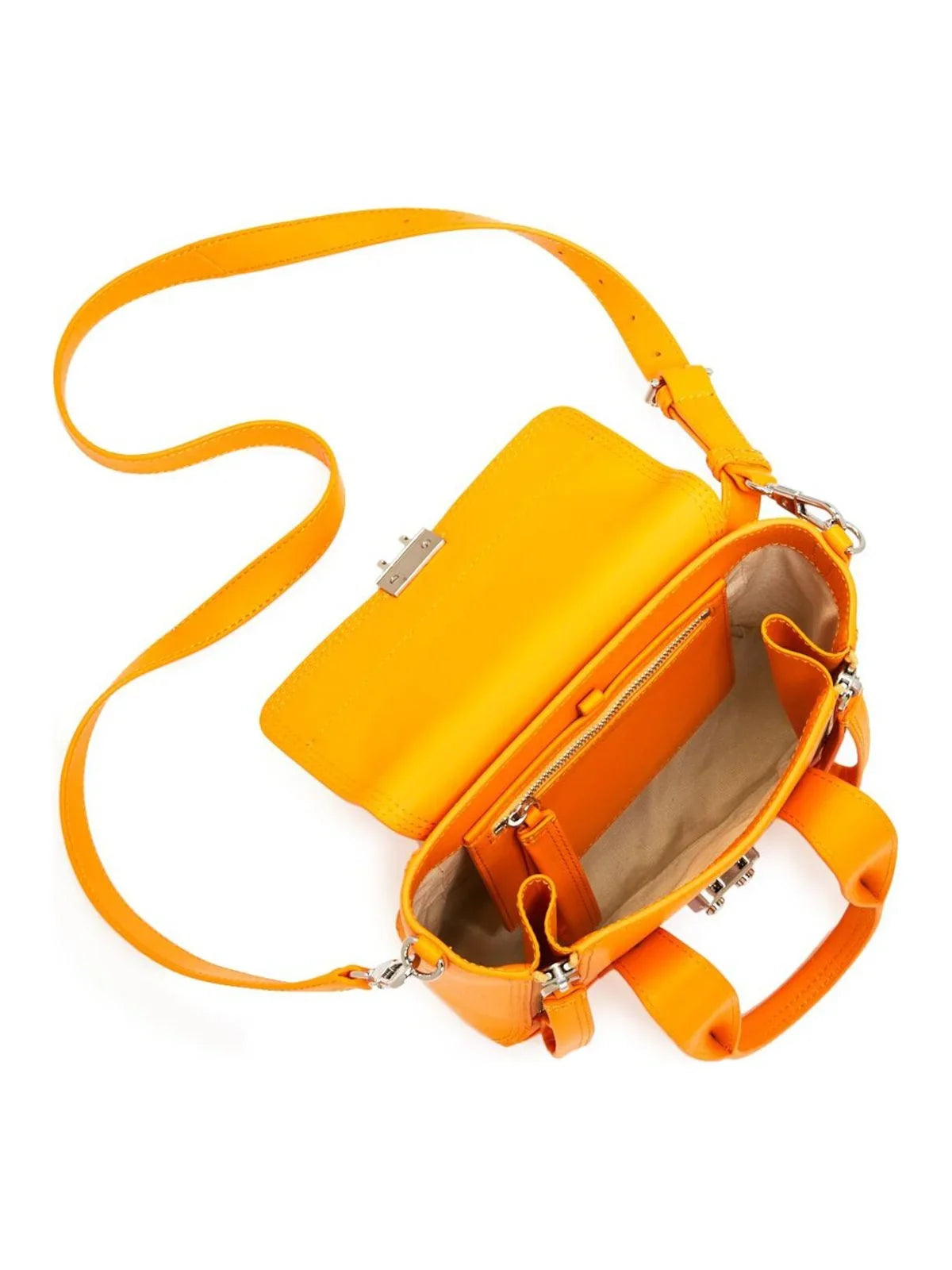 Handbag Adjustable Fastened LIM Strap Crossbody Solid 46 Band Satchel Orange Flat Mini 3.1 Pashli PHILLIP Double Women's