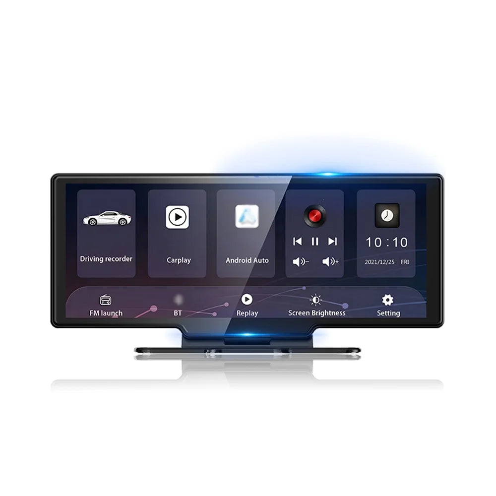 & Inch Essential Hands-Free G-Sensing, Touchscreen, Dash 4K Rear Recorder DVR Front Camera Android Pristin Dash WiFi, for Recording, Auto Driving Calling 10.26 Loop Carplay